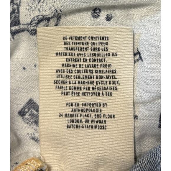 Pilcro and the Letterpress Jeans Women 26 Blue Double Knee Carpenter Cargo Jeans - Picture 7 of 11